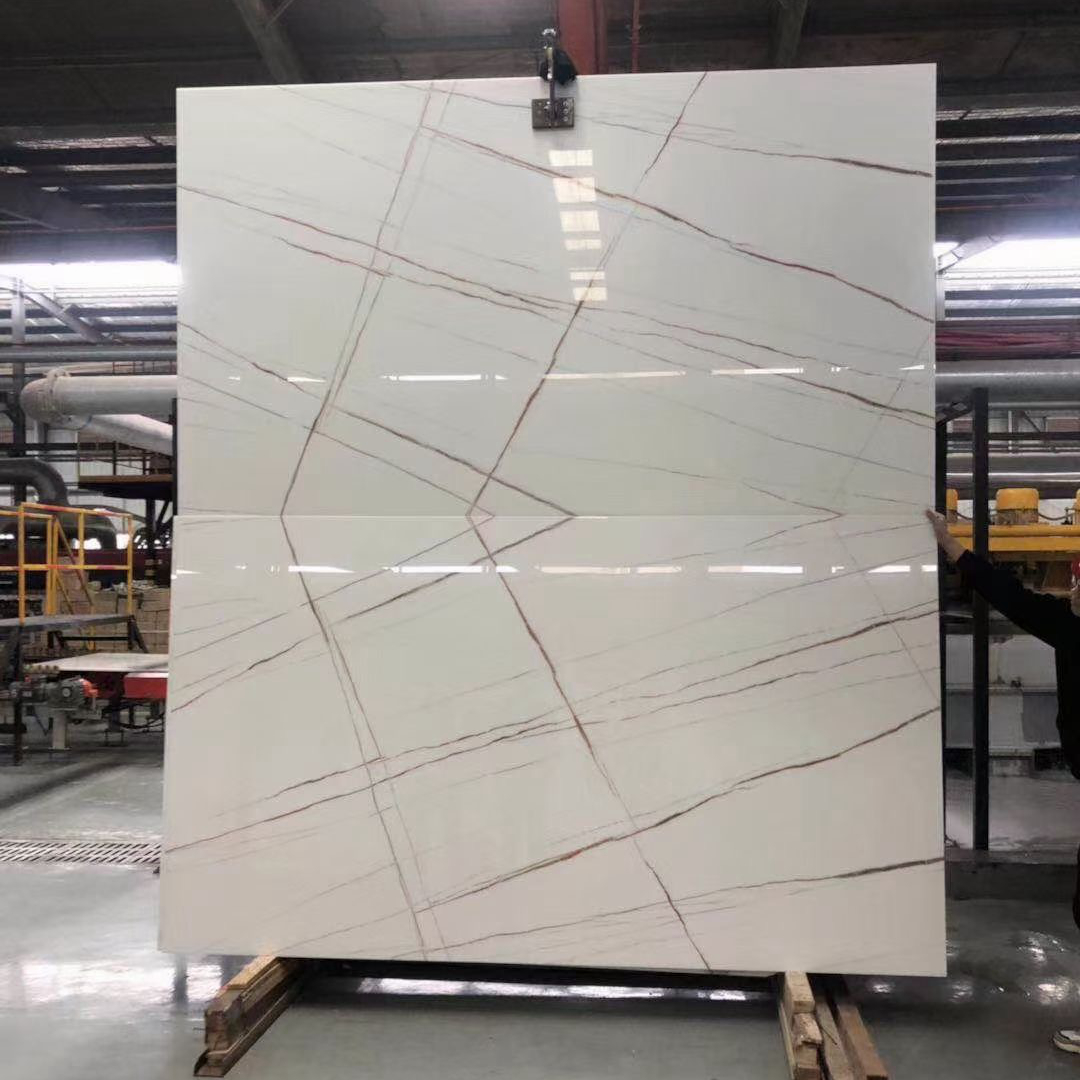 Laurent Platinum Crystallized Stone glass panel