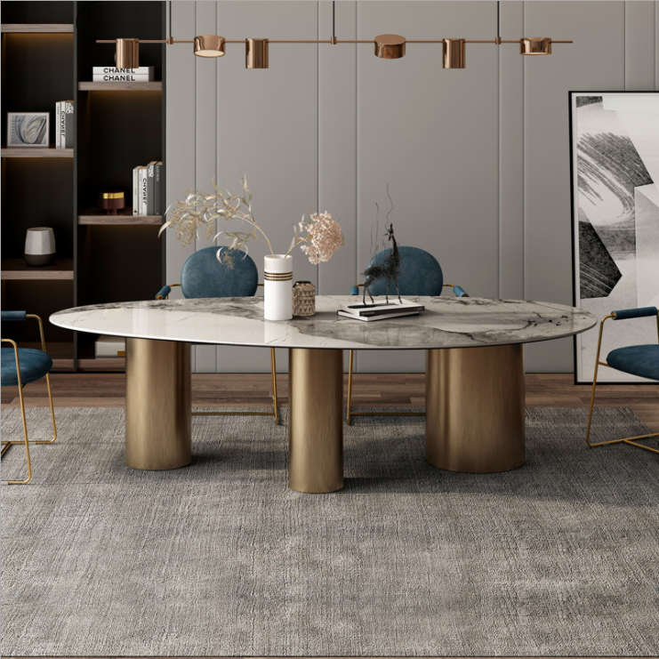 Royal Italian design contemporary Pandora Sintered stone marble dining table